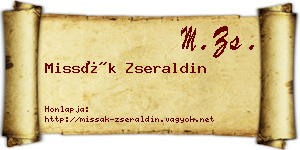 Missák Zseraldin névjegykártya